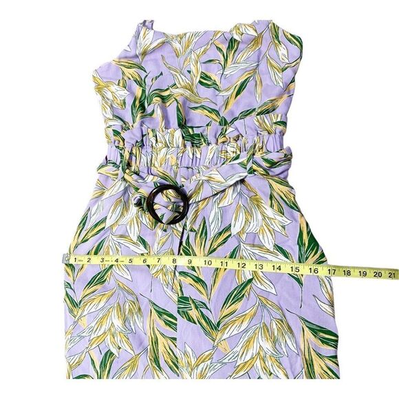 J.O.A. Just One Answer Raya Lavender Floral Midi Belted Dress Women’s Sz X-Small - Picture 10 of 15